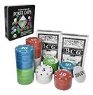 Jogo De Poker Com Caixa De Metal 100 Fichas 2 Baralhos Dealer