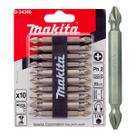 Jogo de Pontas Bits Phillips Magnetica PH2 65mm com 10 Peças Makita