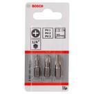 Jogo de Pontas para parafusar Bosch Phillips 25mm, 3 peças PH1, PH2, PH3 Extra Hard Jogo de Pontas para parafusar Bosch Phillips 25mm, 3 peças PH1, PH2, PH3 Extra Hard