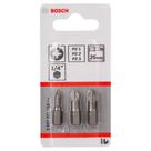 Jogo de Pontas para parafusar Bosch Pozidriv 25mm, 3 peças PZ1, PZ2, PZ3 Extra Hard Jogo de Pontas para parafusar Bosch Pozidriv 25mm, 3 peças PZ1, PZ2, PZ3 Extra Hard
