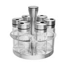 Jogo de Porta-Condimentos com Suporte Gusto 6 Peças - Home Style Jogo de Porta-Condimentos com Suporte Gusto 6 Peças - Home Style