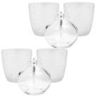 Jogo De Porta Velas Cristal 7cm Com 4 Unidades E 2 Velas Lamparinas 100ml