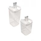 Jogo De Potes Hermético Quadrado(1,1L E 800ml) Jogo De Potes Hermético Quadrado(1,1L E 800ml)