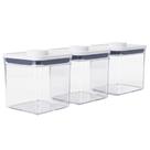Jogo de Potes Herméticos Oxo POP 3pçs Acrílico Transparente 2,6 Litros Vedação Perfeita Originais