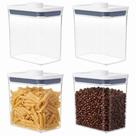 Jogo de Potes Herméticos Oxo POP 4pçs Acrílico Transparente 1,6L Vedação Perfeita Originais