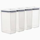 Jogo de Potes Herméticos Oxo POP 4pçs Acrílico Transparente 2,6 Litros Vedação Perfeita Originais