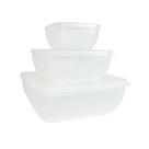 Jogo de Potes Plastico Translucido Cubby Freezer Micro-ondas