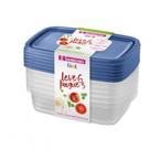 Jogo de Potes Plásticos 6 Peças Sanremo 785ml - SR165/7 - Microondas / Freezer - BPA Free