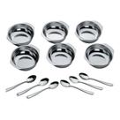 Jogo De Potes Sobremesa Inox 12 Pecas Pote Colher Cozinha Jogo De Potes Sobremesa Inox 12 Pecas Pote Colher Cozinha