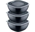 Jogo De Potes Tramontina Mixcolor Preto 600ml C/tampa 3un Jogo De Potes Tramontina Mixcolor Preto 600ml C/tampa 3un