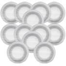 Jogo de Prato de Sobremesa Vidro Diamante Duralex Kit 12 uni Jogo de Prato de Sobremesa Vidro Diamante Duralex Kit 12 uni