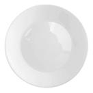 Jogo De Prato De Vidro Branco Raso Redondo Para 25cm 6 Pcs