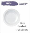 Jogo De Prato Gourmet 12 Pratos Fundo - 22cm Branco Jogo De Prato Gourmet 12 Pratos Fundo - 22cm Branco