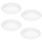 Jogo De Pratos Cristal De Sobremesa Para Servir 14cm Pearl Com 4 Unidades