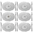 Jogo De Pratos De Vidro Com Talheres Inox Kit 18 Peças Presente Dia Das Mães Utensílios 156171 KIT
