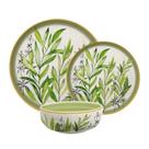 Jogo de Pratos e Bowls Kit 18 Peças Siena Salgueira Cerâmica Florarte