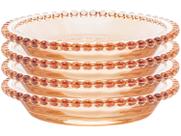 Jogo de pratos em cristal Wolff Pearl 14cm 4 peças âmbar Jogo de pratos em cristal Wolff Pearl 14cm 4 peças âmbar