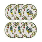 Jogo de pratos em porcelana Egan Cocorido 19cm 6 peças verde