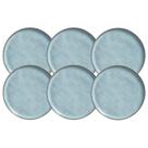 Jogo De Pratos Fundo Bio Breeze 22,5cm 830ml Kit 6 Peças Azul Sopa Cerâmica Porto Brasil