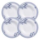 Jogo De Pratos Fundos 28cm Kit 4 Peças Azzura Sopa Porcelana Decorada Floral Tramontina Jogo De Pratos Fundos 28cm Kit 4 Peças Azzura Sopa Porcelana Decorada Floral Tramontina