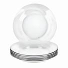 Jogo De Pratos Fundos Kit 6 Peças Em Vidro Almoço E Jantar Jogo De Pratos Fundos Kit 6 Peças Em Vidro Almoço E Jantar