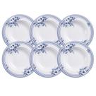 Jogo De Pratos Fundos Sopa 28cm Kit 6 Peças Azzura Porcelana Decorada Floral Tramontina Jogo De Pratos Fundos Sopa 28cm Kit 6 Peças Azzura Porcelana Decorada Floral Tramontina