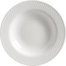 Jogo De Pratos Jantar Fundo Cerâmica Split Branco - 25cm -