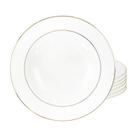 Jogo De Pratos Raso 27cm Porcelana Kit 6 Peças Luxo Borda Dourada Majesty Gold Jogo De Pratos Raso 27cm Porcelana Kit 6 Peças Luxo Borda Dourada Majesty Gold