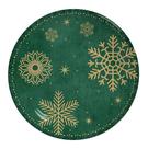 Jogo de Pratos Raso Christmas Flake Natal Alleanza 6pçs