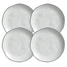Jogo De Pratos Raso Jantar Refeição 26,5cm 4 Peças Orgânico Echo Cerâmica Porto Brasil Rustico