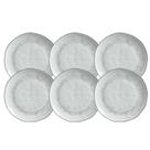 Jogo De Pratos Raso Jantar Refeição Kit 6 Peças 26,5cm Orgânico Echo Cerâmica Porto Brasil Rustico