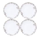Jogo De Pratos Rasos 25cm Kit 4 Peças Fogli Porcelana Decorada Tramontina Jogo De Pratos Rasos 25cm Kit 4 Peças Fogli Porcelana Decorada Tramontina