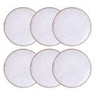 Jogo de Pratos Rasos 6 Pcs Rústico 25 cm Porcelana Decorada Tramontina