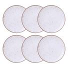 Jogo de Pratos Rasos 6 Pcs Rústico 25 cm Porcelana Decorada Tramontina
