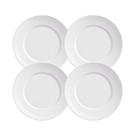 Jogo de Pratos Rasos Kit 4 Peças Basic 25cm Melamina Branco Lyor Jogo de Pratos Rasos Kit 4 Peças Basic 25cm Melamina Branco Lyor