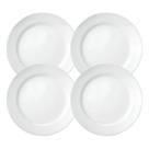 Jogo de Pratos Rasos Kit 4 Peças Clean 26cm Porcelana Lyor