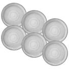 Jogo de Pratos Rasos Kit 6 Peças Esfera Cinza 27cm Porcelana Schmidt