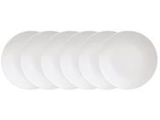 Jogo de Pratos Redondo de Porcelana Branco