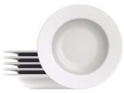 Jogo de Pratos Redondo de Porcelana Branco Fundo