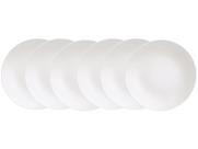 Jogo de Pratos Redondo de Porcelana Branco Raso