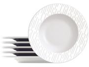 Jogo de Pratos Redondo de Porcelana Branco