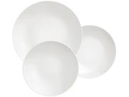 Jogo de Pratos Redondo de Porcelana Branco