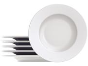 Jogo de Pratos Redondo de Porcelana Branco