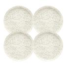 Jogo De Pratos Sobremesa 20cm Kit 4 Peças Flat Chuvisco Cerâmica