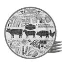 Jogo De Pratos Sobremesa Cerâmica 20cm Kit 4pcs Churrasco Gourmet Alleanza
