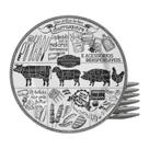 Jogo De Pratos Sobremesa Cerâmica 20cm Kit 6pcs Churrasco Gourmet Alleanza