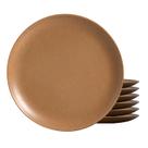 Jogo De Pratos Sobremesa Cerâmica Kit 6 Peças 20cm Organic Terracota Alleanza