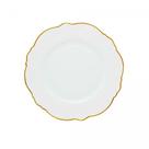 Jogo de pratos sobremesa de porcelana Wolff Maldivas 6 peças 21cm filete dourado