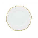 Jogo de pratos sobremesa de porcelana Wolff Maldivas 6 peças 21cm filete dourado