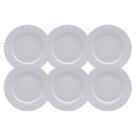 Jogo de Pratos Sobremesa Kit 6 Peças Gerbera 20cm Melamina Branco Lyor Jogo de Pratos Sobremesa Kit 6 Peças Gerbera 20cm Melamina Branco Lyor